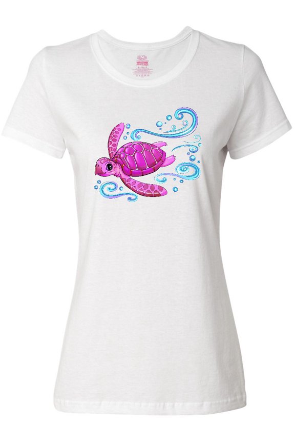 Cute Pink Sea Turtle Women's T-Shirt