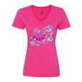 thumbnail image 1 of Inktastic Cute Pink Sea Turtle Women's V-Neck T-Shirt, 1 of 5