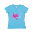 thumbnail image 1 of Inktastic Cute Pink Sea Turtle Women's V-Neck T-Shirt, 1 of 5