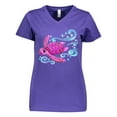 thumbnail image 1 of Inktastic Cute Pink Sea Turtle Women's V-Neck T-Shirt, 1 of 5