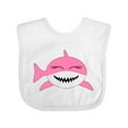 thumbnail image 1 of Inktastic Cute Pink Shark Boys or Girls Baby Bib, 1 of 4