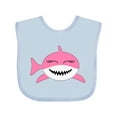 thumbnail image 1 of Inktastic Cute Pink Shark Boys or Girls Baby Bib, 1 of 4