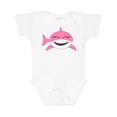 thumbnail image 1 of Inktastic Cute Pink Shark Boys or Girls Baby Bodysuit, 1 of 5