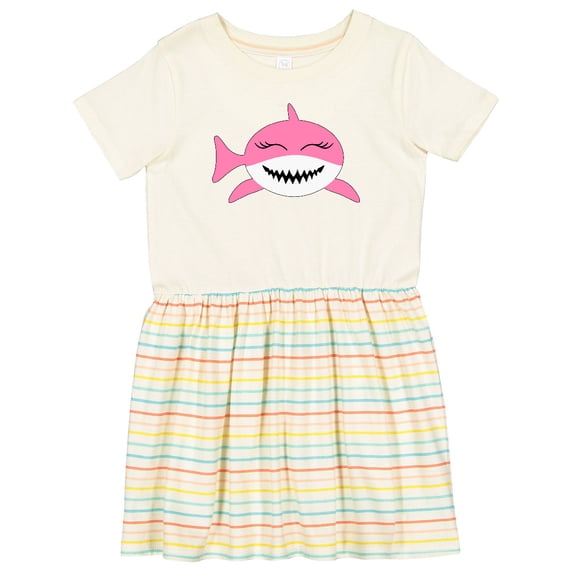 Inktastic Cute Pink Shark Girls Toddler Dress