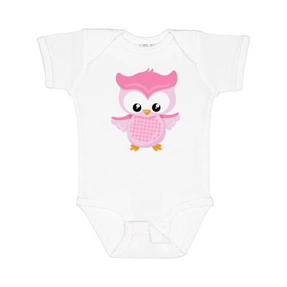 Inktastic Cute Pink Spring Owl Girls Baby Bodysuit