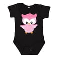thumbnail image 1 of Inktastic Cute Pink Spring Owl Girls Baby Bodysuit, 1 of 5
