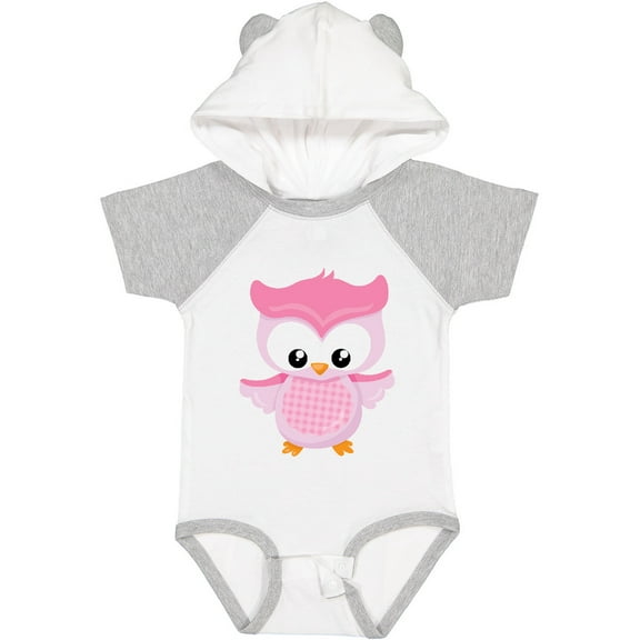 Inktastic Cute Pink Spring Owl Girls Baby Bodysuit