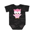 thumbnail image 1 of Inktastic Cute Pink Spring Owl Girls Baby Bodysuit, 1 of 5