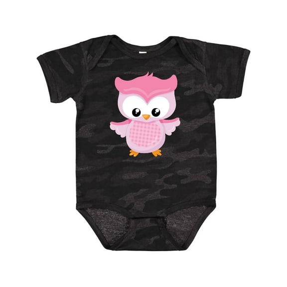 Inktastic Cute Pink Spring Owl Girls Baby Bodysuit