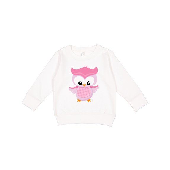 Inktastic Cute Pink Spring Owl Toddler Sweatshirt