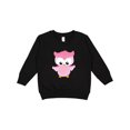 thumbnail image 1 of Inktastic Cute Pink Spring Owl Toddler Sweatshirt, 1 of 4