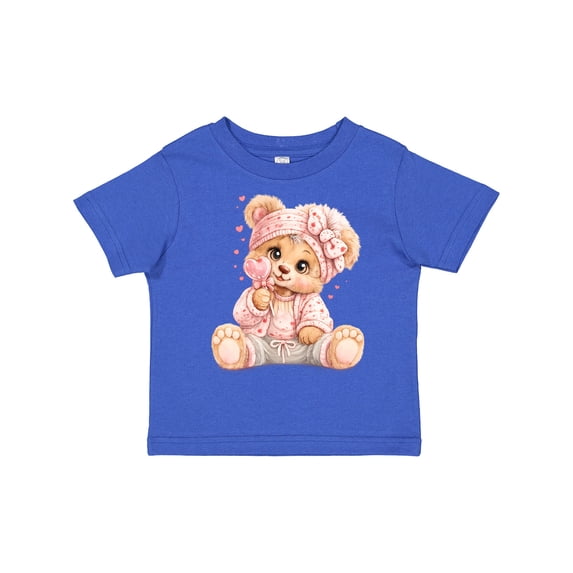 Inktastic Cute Pink Teddy Bear Boys or Girls Toddler T-Shirt