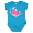 thumbnail image 1 of Inktastic Cute Pink Whale in Nautical Hat Boys or Girls Baby Bodysuit, 1 of 5