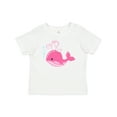 thumbnail image 1 of Inktastic Cute Pink Whale in Nautical Hat Boys or Girls Baby T-Shirt, 1 of 5