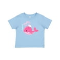 thumbnail image 1 of Inktastic Cute Pink Whale in Nautical Hat Boys or Girls Baby T-Shirt, 1 of 5