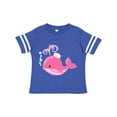 thumbnail image 1 of Inktastic Cute Pink Whale in Nautical Hat Boys or Girls Toddler T-Shirt, 1 of 5