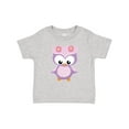 thumbnail image 1 of Inktastic Cute Pink and Purple Owl Girls Baby T-Shirt, 1 of 5