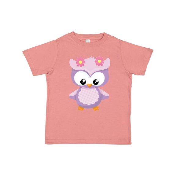 Inktastic Cute Pink and Purple Owl Girls Toddler T-Shirt