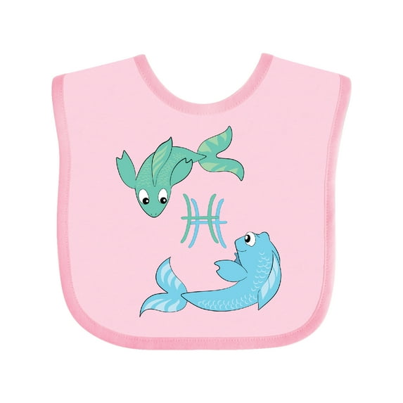 Inktastic Cute Pisces the Fish Zodiac Sign Boys or Girls Baby Bib