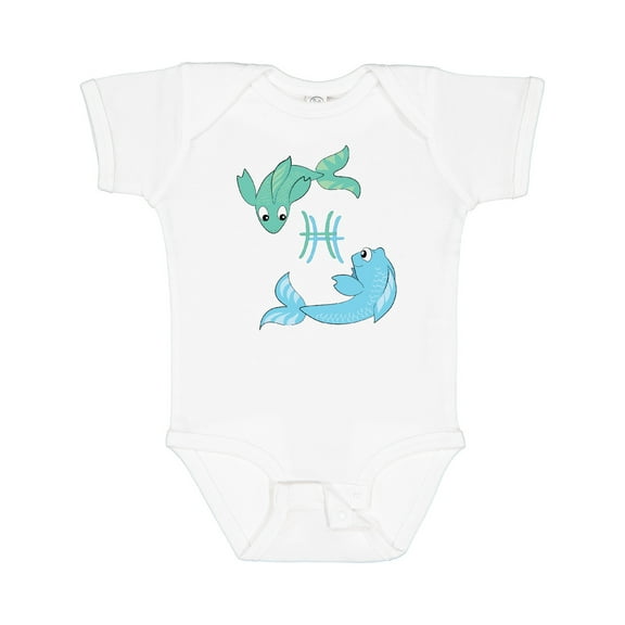 Inktastic Cute Pisces the Fish Zodiac Sign Boys or Girls Baby Bodysuit