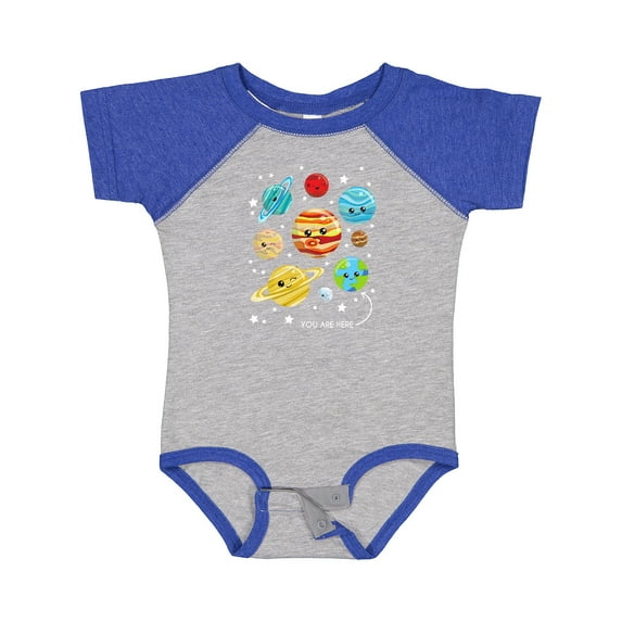 Inktastic Cute Planets, Kawaii Planets, Space, Cosmos, Stars Boys or Girls Baby Bodysuit