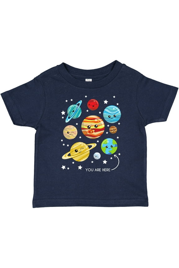 Cute Planets, Kawaii Planets, Space, Cosmos, Stars Boys or Girls Toddler T-Shirt