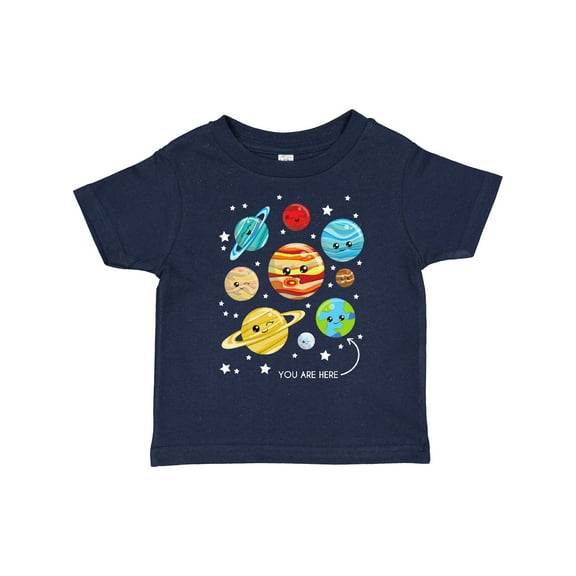 Inktastic Cute Planets, Kawaii Planets, Space, Cosmos, Stars Boys or Girls Toddler T-Shirt