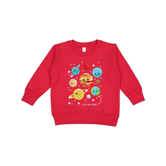Inktastic Cute Planets, Kawaii Planets, Space, Cosmos, Stars Toddler Sweatshirt