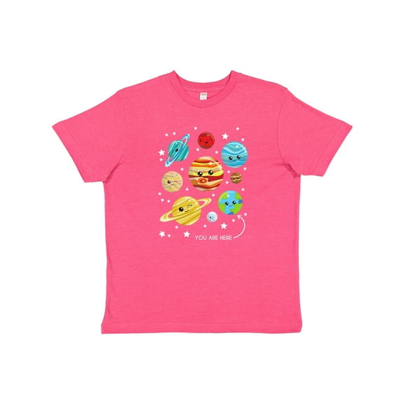 Inktastic Cute Planets, Kawaii Planets, Space, Cosmos, Stars Youth T-Shirt