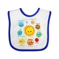 thumbnail image 1 of Inktastic Cute Planets, Solar System, Space, Cosmos, Galaxy Boys or Girls Baby Bib, 1 of 4