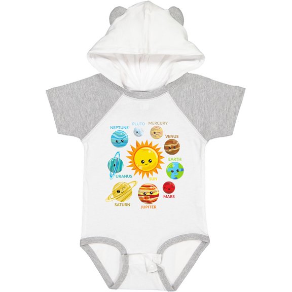 Inktastic Cute Planets, Solar System, Space, Cosmos, Galaxy Boys or Girls Baby Bodysuit