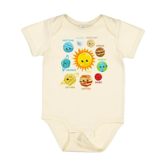 Inktastic Cute Planets, Solar System, Space, Cosmos, Galaxy Boys or Girls Baby Bodysuit