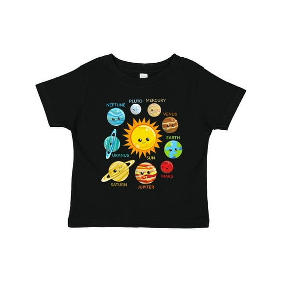 Inktastic Cute Planets, Solar System, Space, Cosmos, Galaxy Boys or Girls Toddler T-Shirt