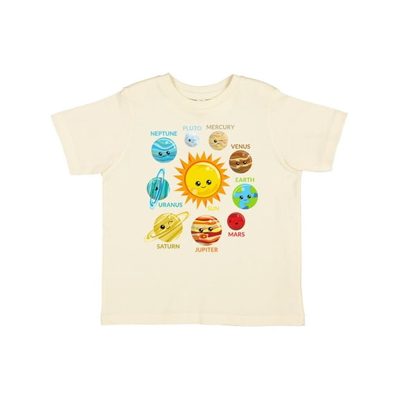 Inktastic Cute Planets, Solar System, Space, Cosmos, Galaxy Boys or Girls Toddler T-Shirt