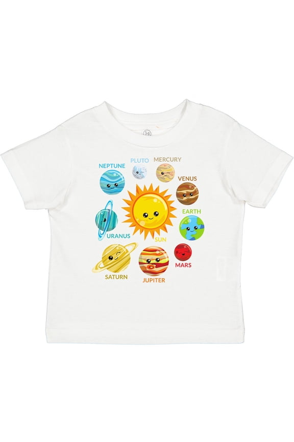 Cute Planets, Solar System, Space, Cosmos, Galaxy Boys or Girls Toddler T-Shirt