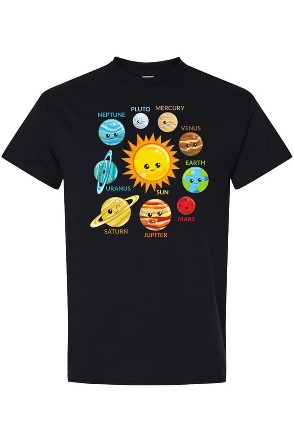 Cute Planets, Solar System, Space, Cosmos, Galaxy T-Shirt