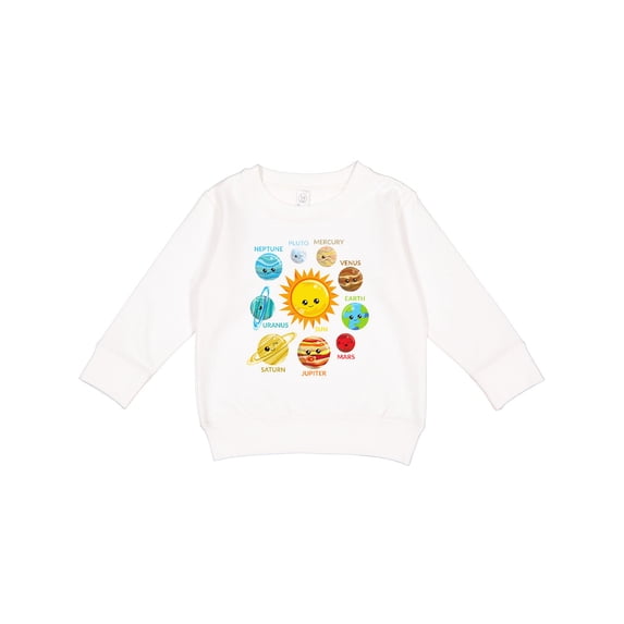 Inktastic Cute Planets, Solar System, Space, Cosmos, Galaxy Toddler Sweatshirt
