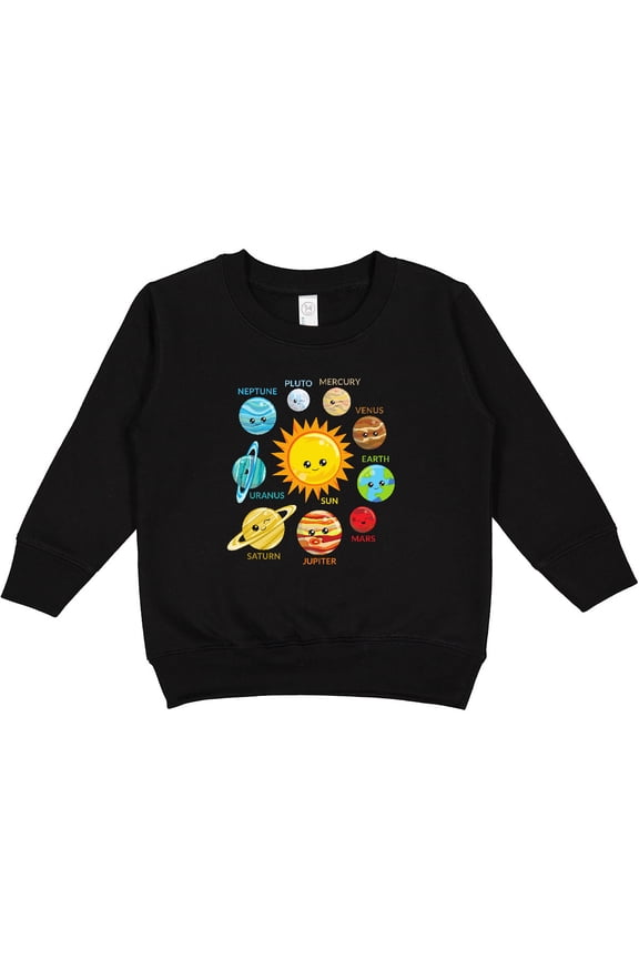 Cute Planets, Solar System, Space, Cosmos, Galaxy Toddler Sweatshirt