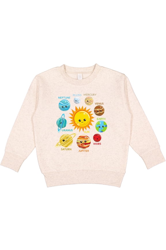 Cute Planets, Solar System, Space, Cosmos, Galaxy Toddler Sweatshirt