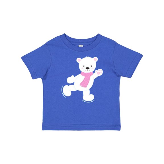 Inktastic Cute Polar Bear, White Bear, Ice Skating Bear Boys or Girls Baby T-Shirt