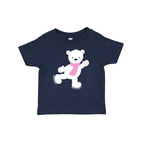 Inktastic Cute Polar Bear, White Bear, Ice Skating Bear Boys or Girls Baby T-Shirt