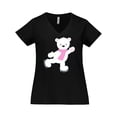thumbnail image 1 of Inktastic Cute Polar Bear, White Bear, Ice Skating Bear Women's Plus Size V-Neck T-Shirt, 1 of 5