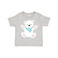 thumbnail image 1 of Inktastic Cute Polar Bear, White Bear With Blue Scarf Boys or Girls Toddler T-Shirt, 1 of 5
