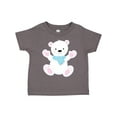 thumbnail image 1 of Inktastic Cute Polar Bear, White Bear With Blue Scarf Boys or Girls Toddler T-Shirt, 1 of 5