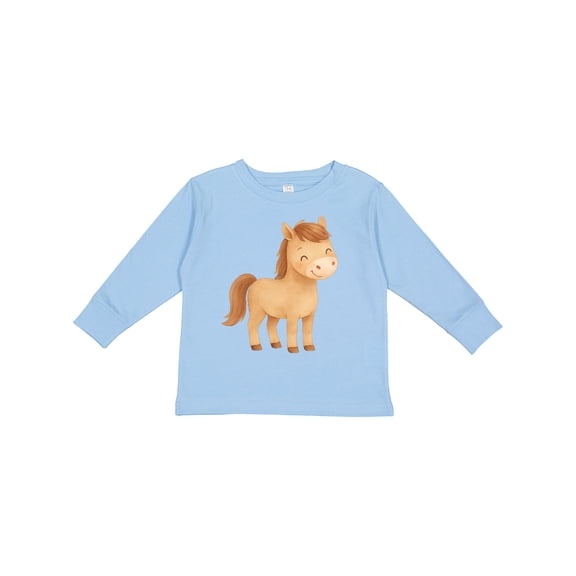 Inktastic Cute Pony Boys or Girls Long Sleeve Toddler T-Shirt