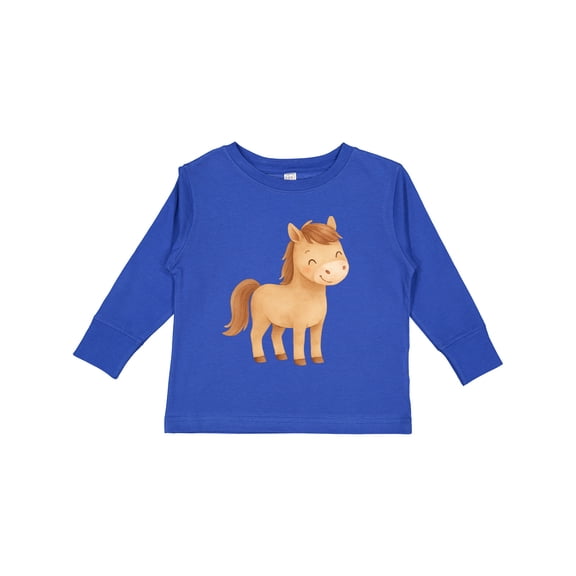 Inktastic Cute Pony Boys or Girls Long Sleeve Toddler T-Shirt