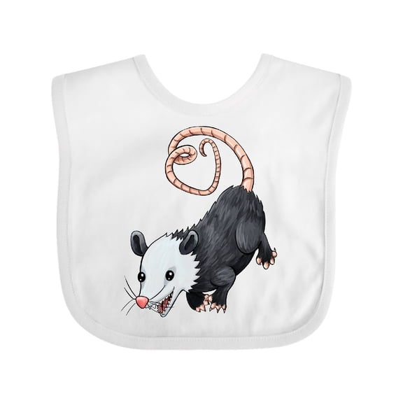 Inktastic Cute Possum and Heart Tail Boys or Girls Baby Bib