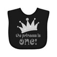 thumbnail image 1 of Inktastic Cute Princess is One 1st Birthday Girls Baby Bib, 1 of 4