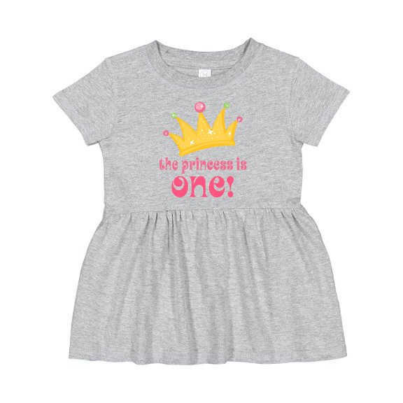 Inktastic Cute Princess is One 1st Birthday Girls Baby Dress