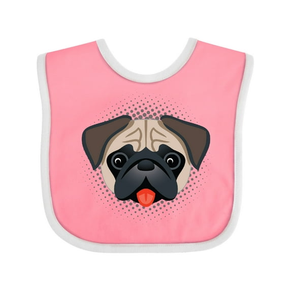 Inktastic Cute Pug Puppy Dog Boys or Girls Baby Bib